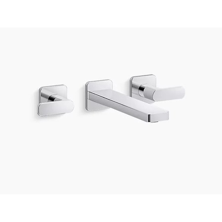 Parallel Wall-Mount Bathroom Sink Faucet Trim